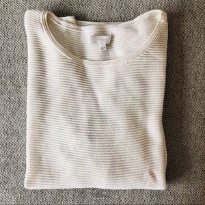 Aritzia Lightweight Cream Textured Knit Sweater